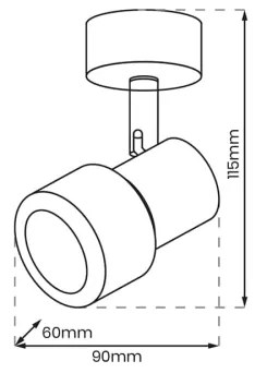 Spot CINO 1xGU10/8W/230V alb