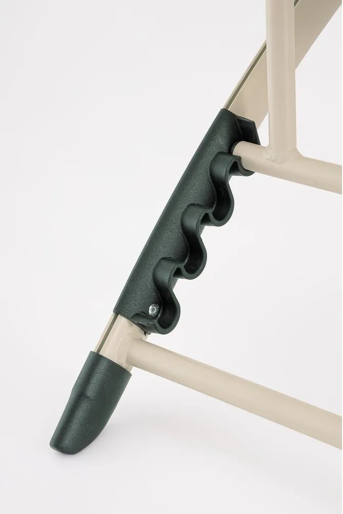 Șezlong de grădină bej din metal Taylor – Bizzotto