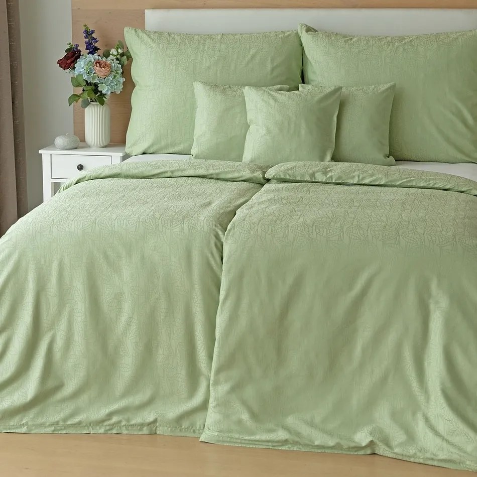 Matějovský Bamboo damask lenjerie de pat SofieLight Green, 140 x 220 cm, 70 x 90 cm, 140 x 220 cm, 70 x 90 cm