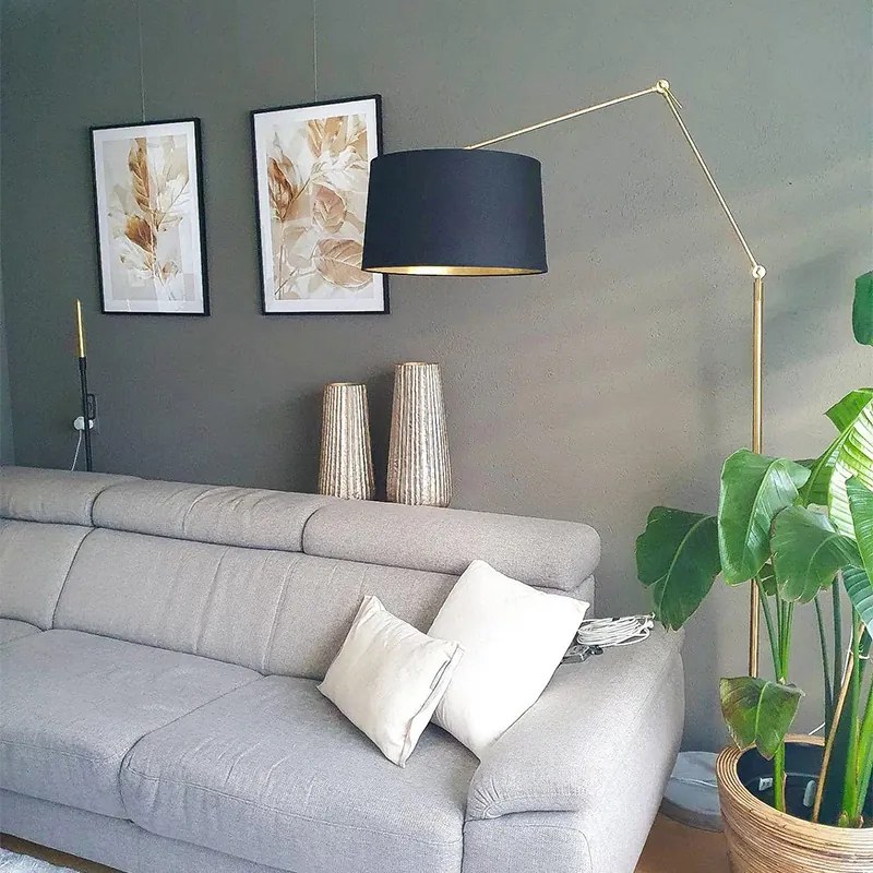Lampă de podea modernă aurie reglabilă - Editor