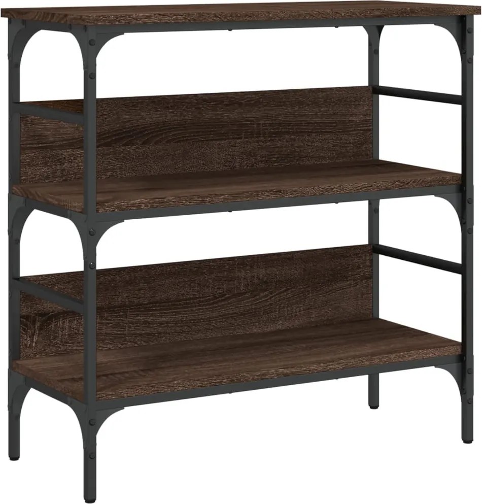 vidaXL Masă consolă, stejar maro, 75x32x75 cm, lemn prelucrat