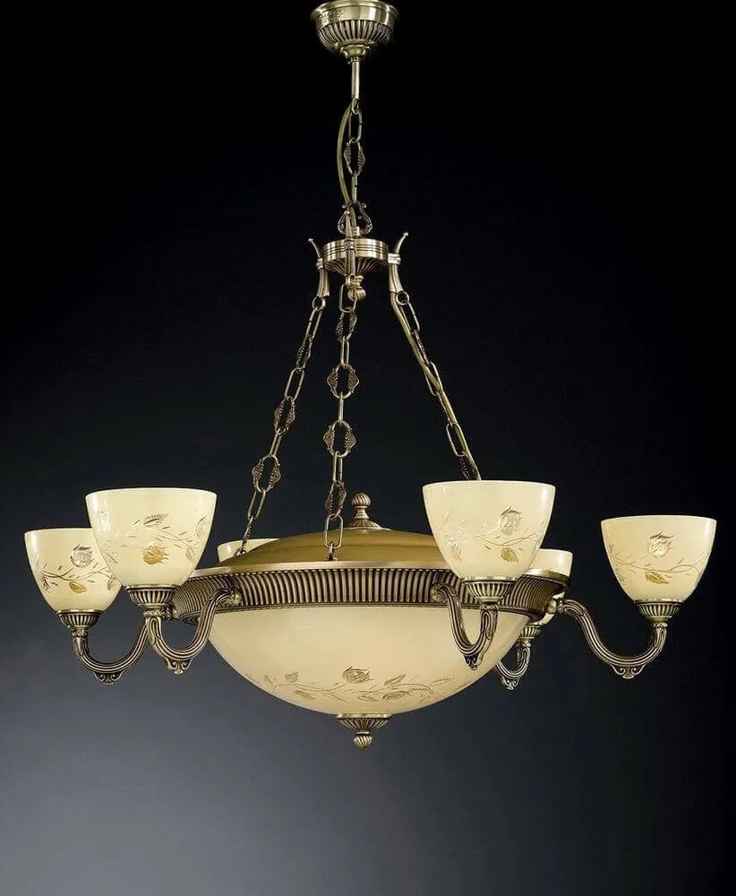 Candelabru din alama 6 brate design italian 10L 6258