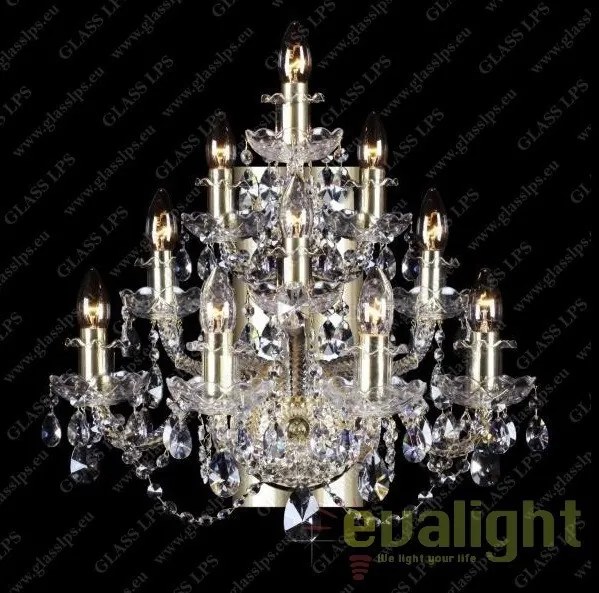 Aplica de perete cu 10 brate, cristal Bohemia N21 009/10/1-A