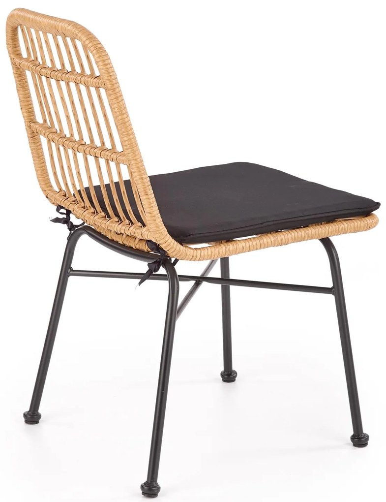 Scaun de grădină Karma K401 (natural + negru). 1118276