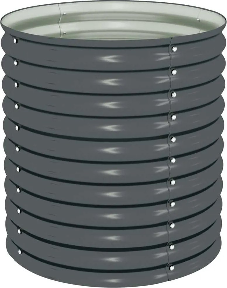 vidaXL Strat înălțat de grădină, gri, 80x80x81 cm, oțel galvanizat