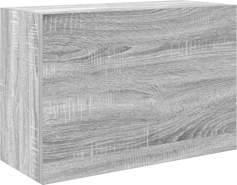 vidaXL Dulap perete baie, gri sonoma, 60x25x40 cm, lemn prelucrat