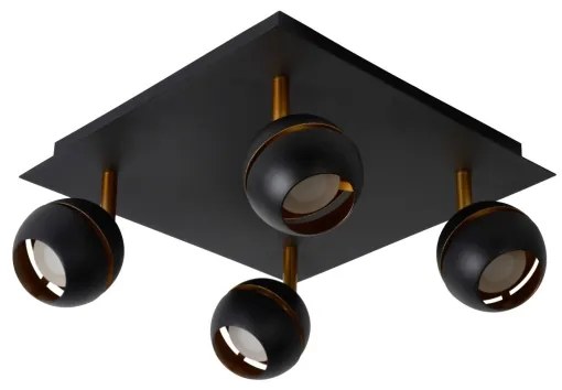 Lucide 77975/20/30 - LED lampa spot BINARI 4xLED/5W/230V negru