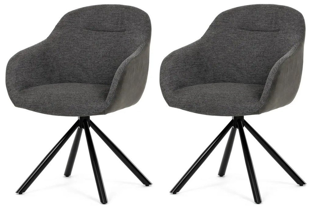 Set de scaune de sufragerie cu mecanism deîntoarcere DCH-Y1143 GREY2, 2 buc.