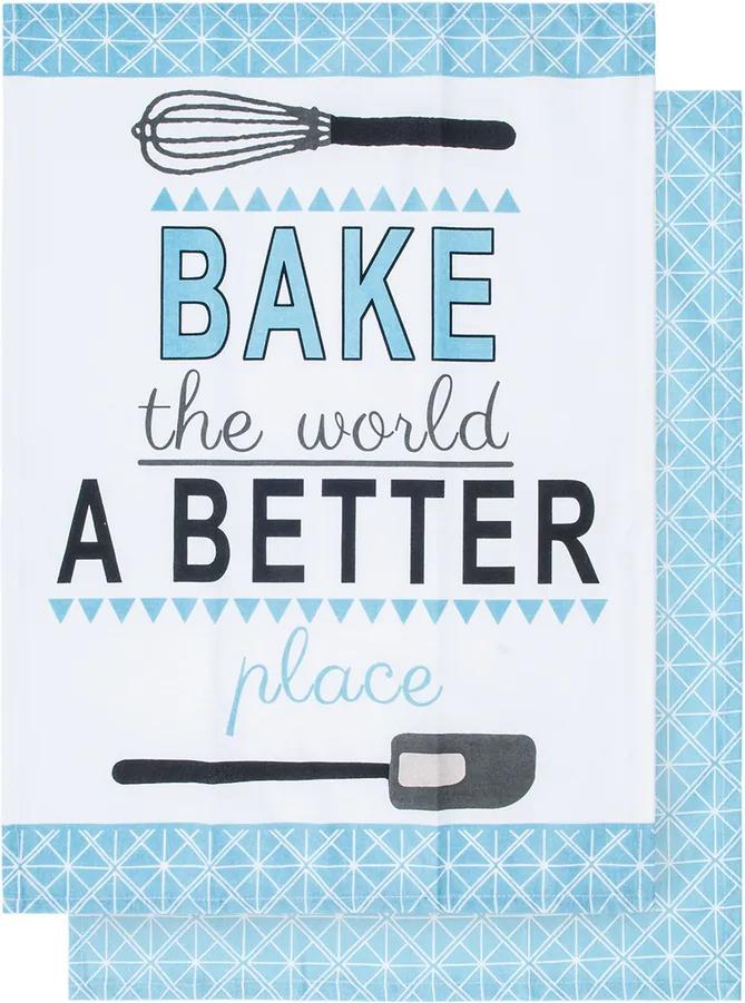 Prosop de bucătărie Bake the world a better place,