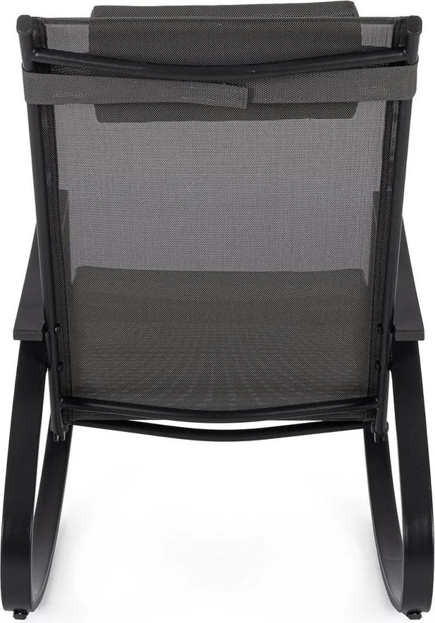 Fotoliu de grădină gri antracit din metal Ercolano – Bizzotto