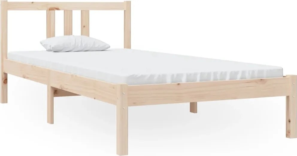 vidaXL Cadru de pat single, 90x190 cm, lemn masiv
