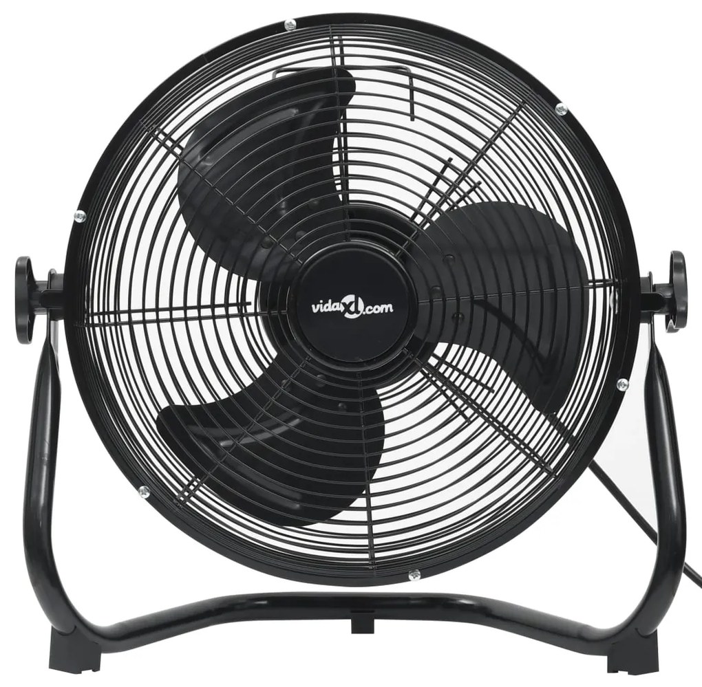 51452 vidaXL Ventilator de podea, 3 viteze, 60 cm, 120 W, negru