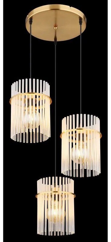 Lustra moderna cu 3 pendule GORLEY auriu