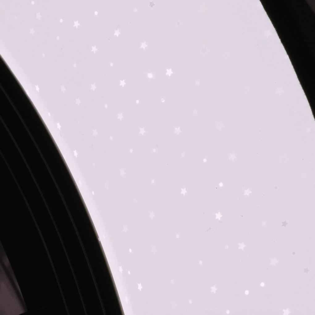 Ventilator de tavan negru cu efect de stea 47cm Incl. LED Dimmabil cu telecomandă - Emily