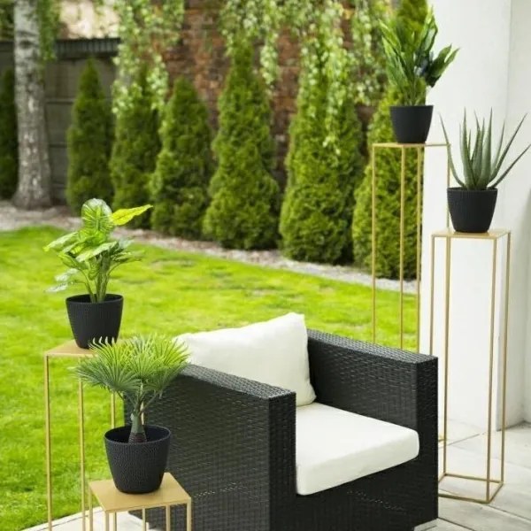 Suport pentru flori 130x24 cm, culoare aurie