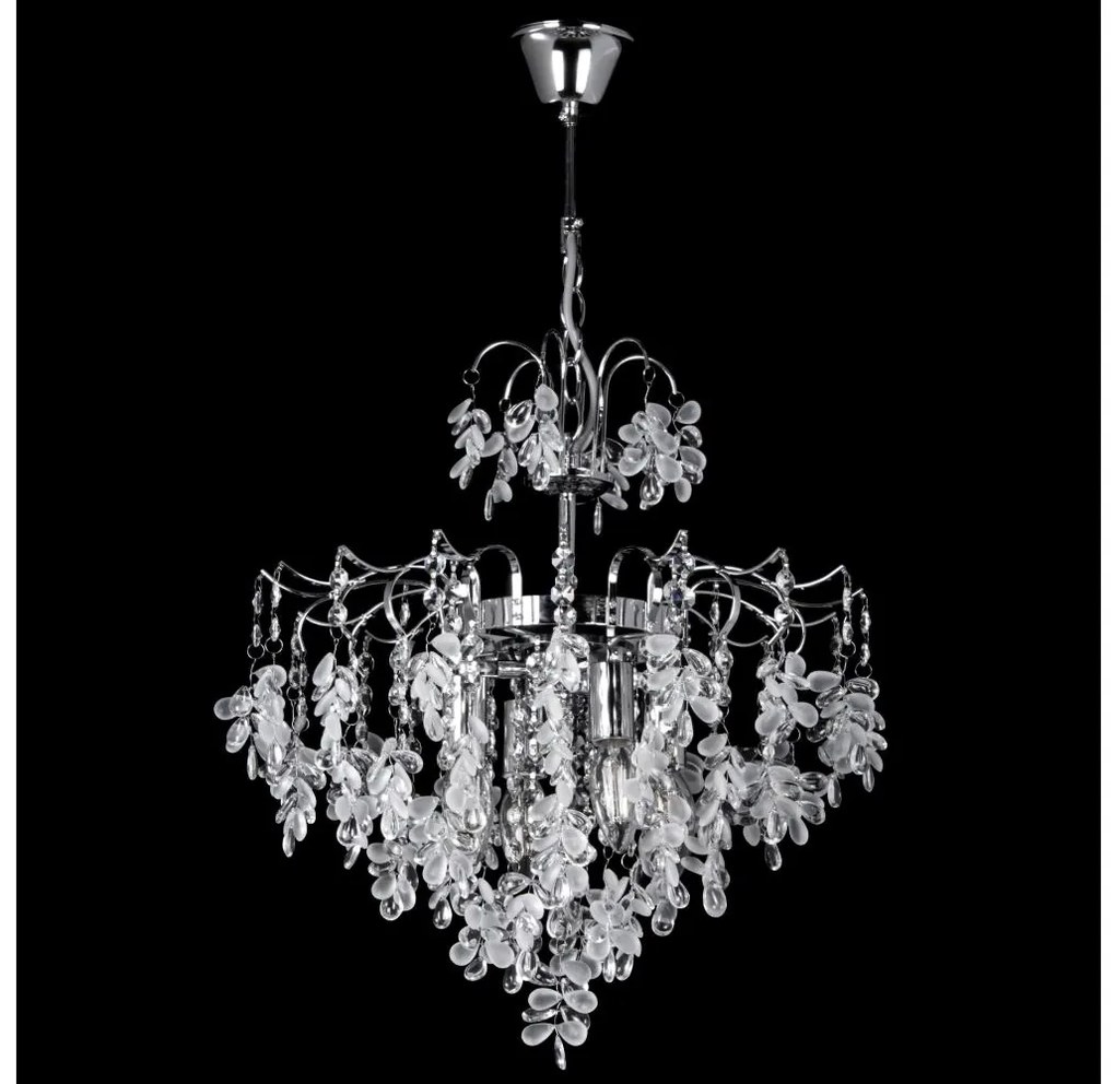 Lustră pe lanț 4xE14/60W/230V d. 40 cm crom lucios