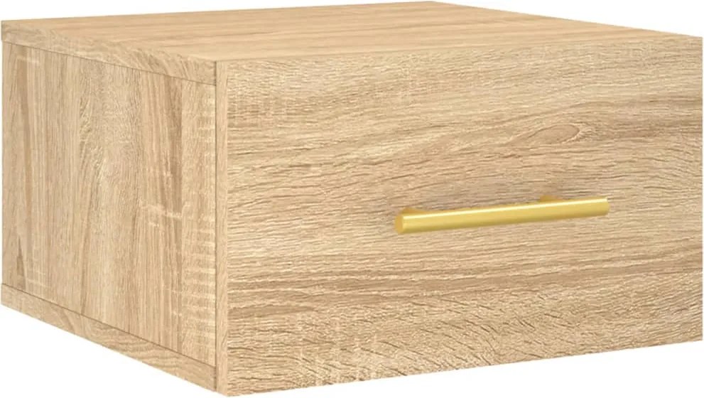 vidaXL Noptieră de perete, stejar sonoma, 35x35x20 cm