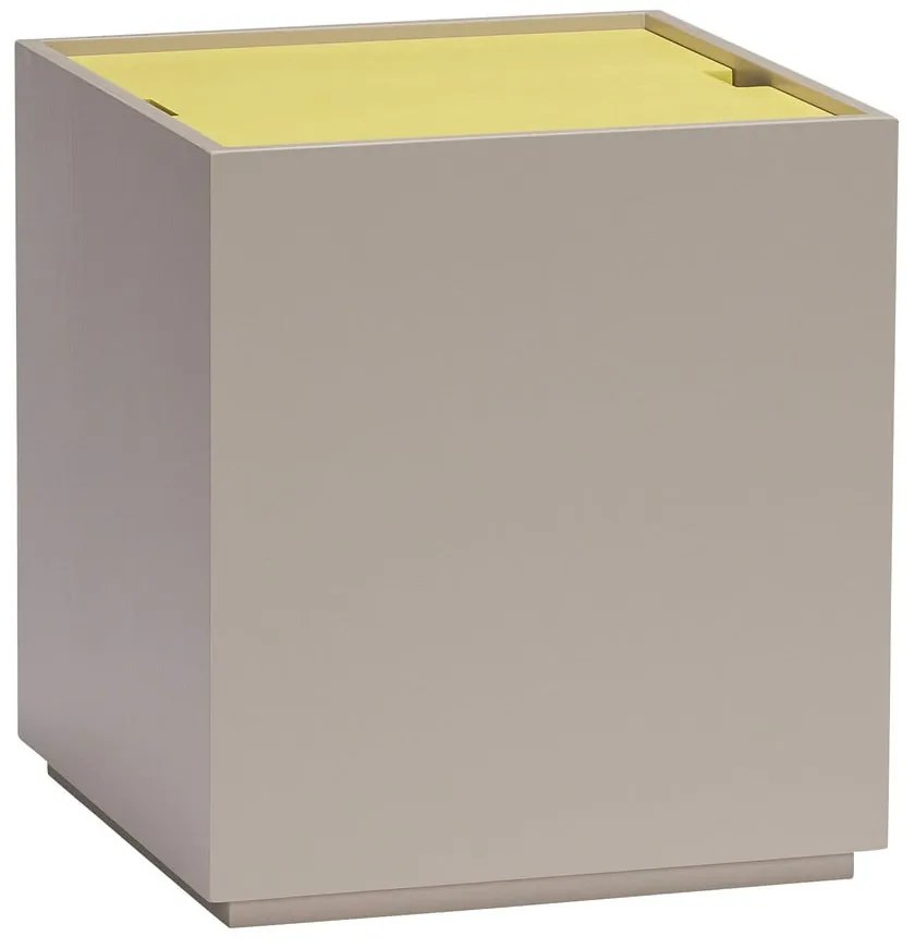 Cufăr galben/gri din lemn masiv de frasin 40x45 cm Vault – Hübsch