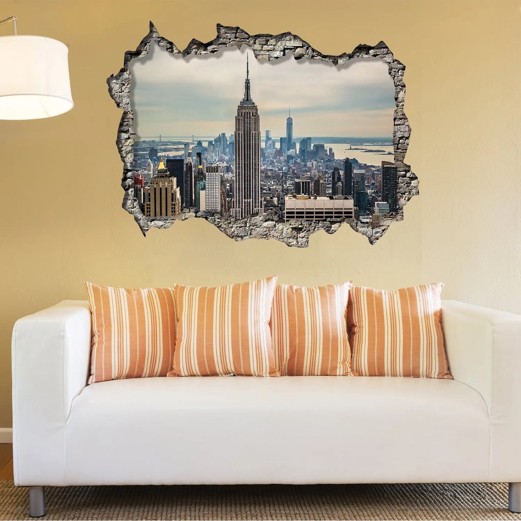 Sticker View Through The 3D Wall , Empire Tower