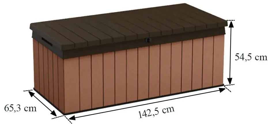 Cutie de depozitare pentru grădină Darwin 380L maro