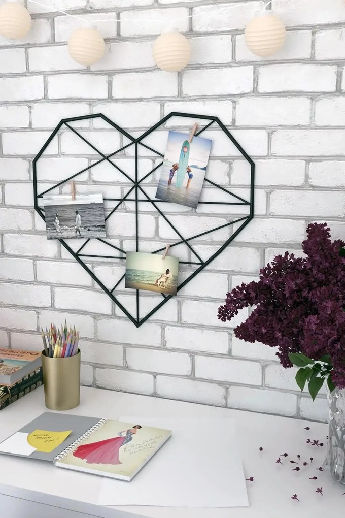 Panou foto metal, Love Homs, 50 x 45 cm, negru