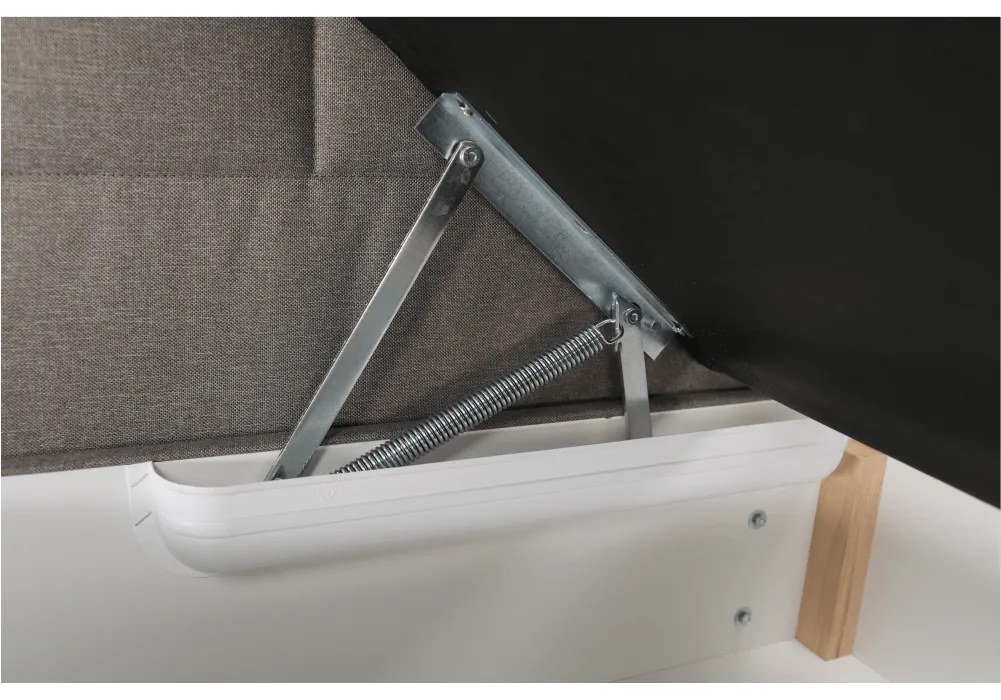 Pat tip BOXSPRING 160x200, taupe gri-maro, FERATA TV KOMFORT