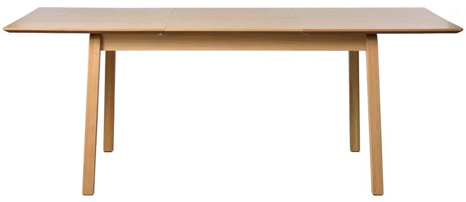 Masă de dining în culoare naturală extensibilă cu blat cu aspect de lemn de stejar 95x200 cm Bari – Unique Furniture