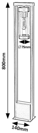 Lampă de exterior KOLTA 1xE27/12W/230V IP44 Rabalux 7387