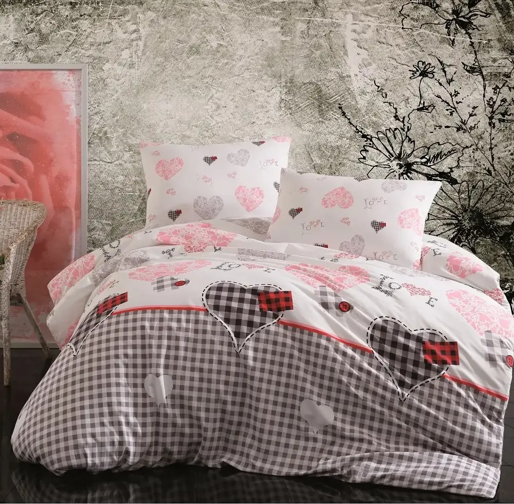 Set lenjerie de pat din bumbac satinat 2 persoane