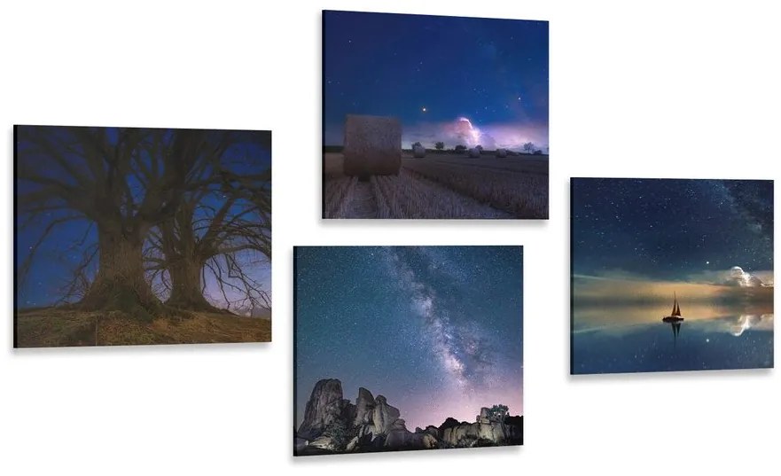 Set tablouri natura misterioasă de noapte