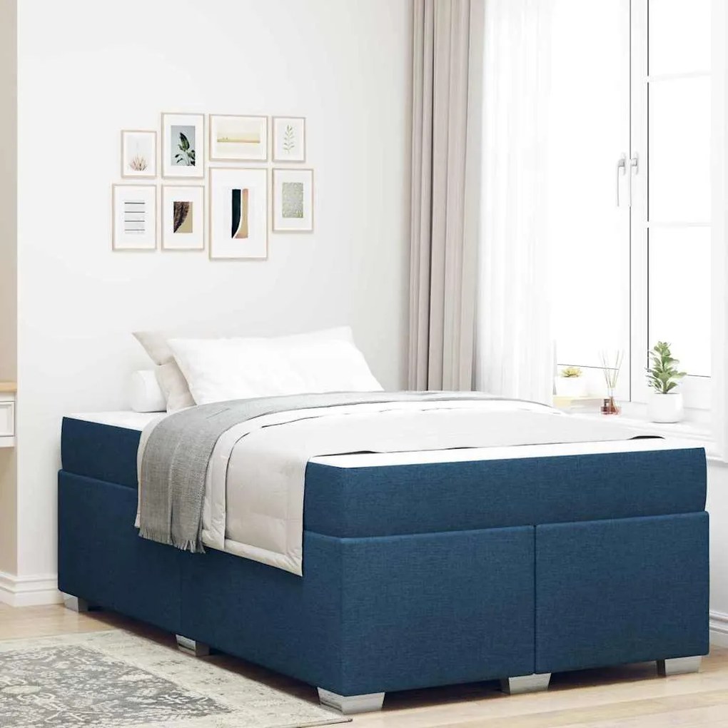 vidaXL Cadru de pat Altele albastru 120 x 200 cm țesătură