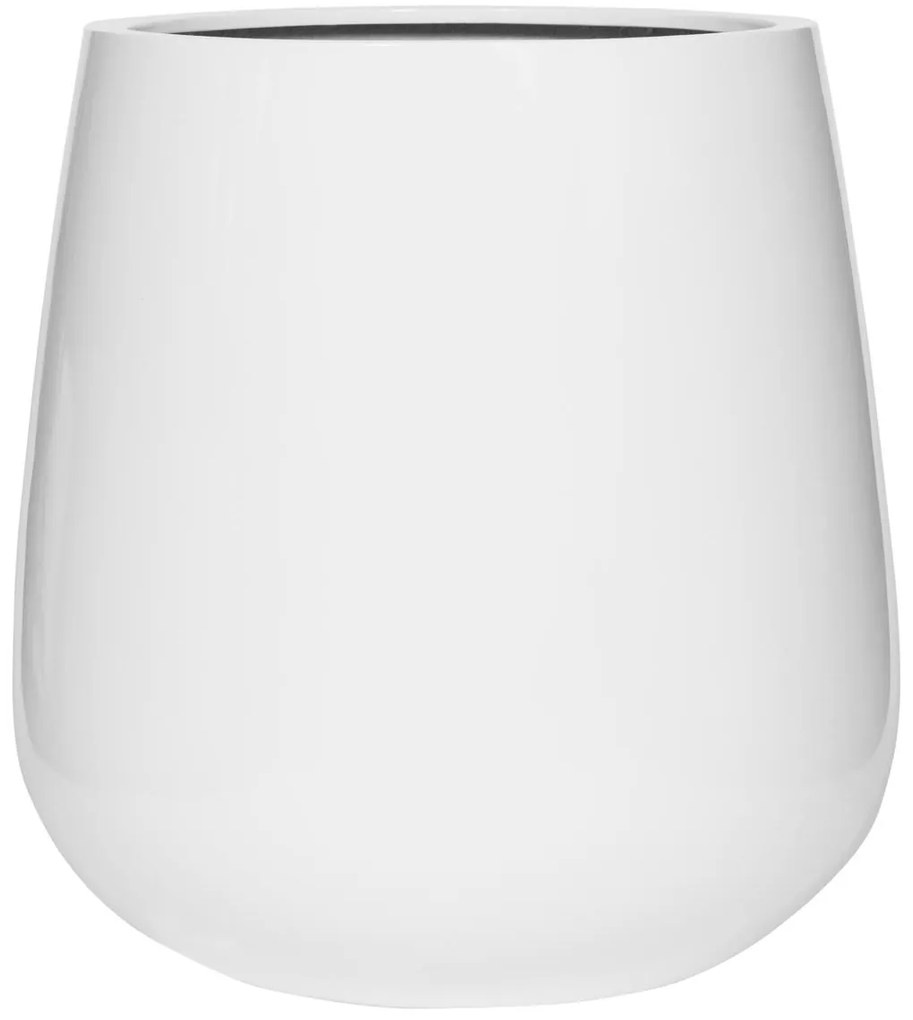 Ghiveci de flori Pax, alb lucios, dimensiuni multiple - PotteryPots Mărime: M - v. 46 cm, ⌀ 44 cm