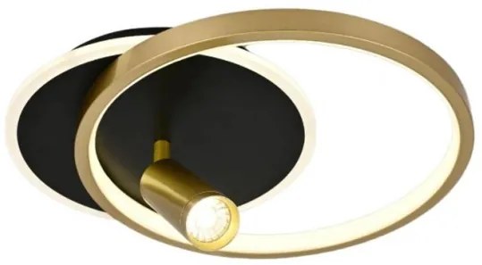 Lustra LED Cu Telecomanda, Elit's Tulia, Negru-Gold, 76w