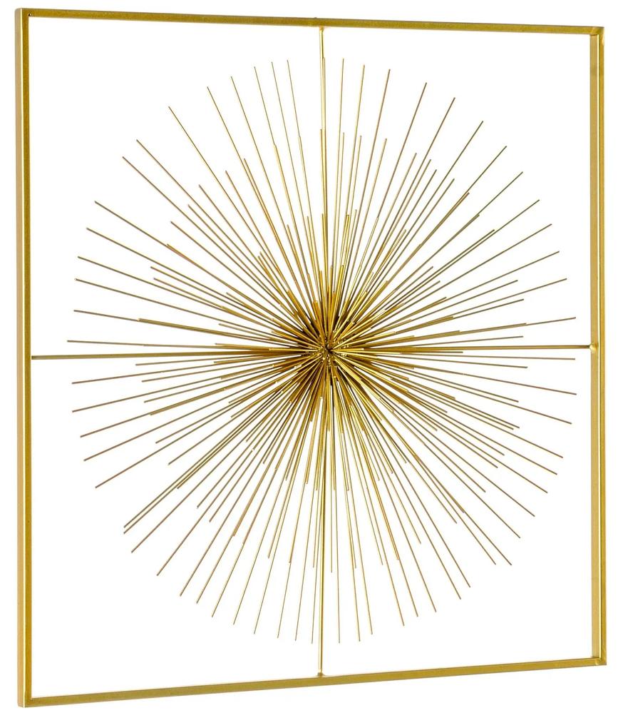 Decoratiune perete otel auriu Auriel 51x5x51 cm