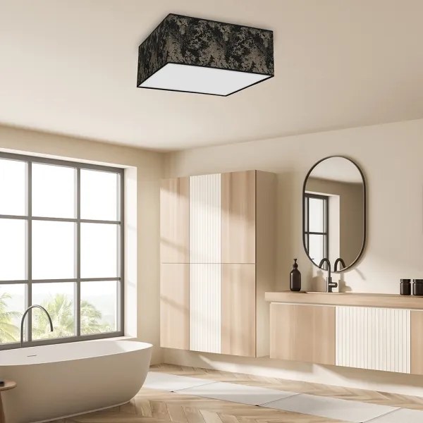 Plafonieră SATINO 3xE27/60W/230V neagră/aurie