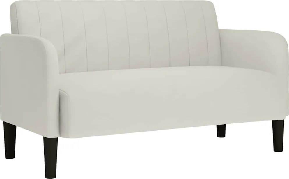 vidaXL Canapea loveseat crem 109 cm catifea