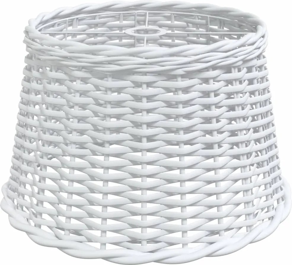 vidaXL Abajur lustră, alb, Ø45 x 28 cm, răchită