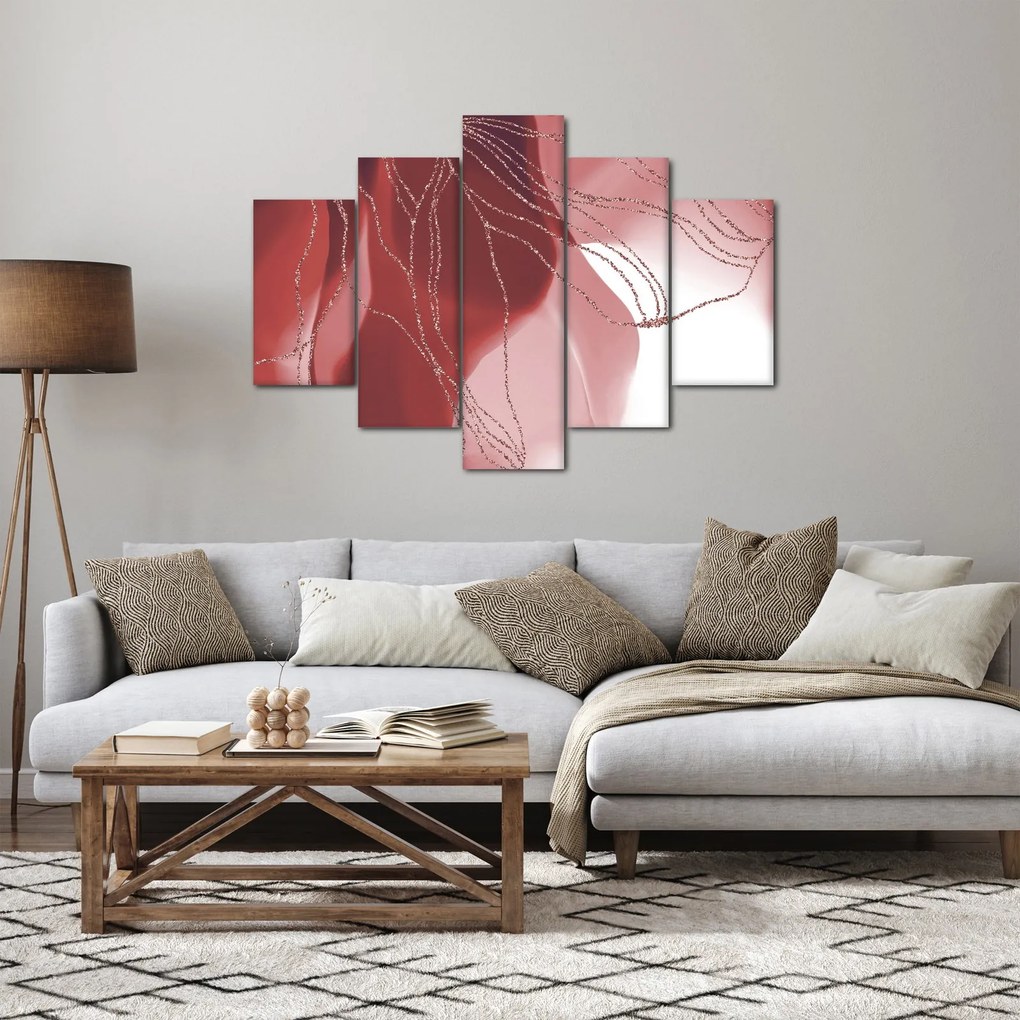 Tablou - Floare abstractă roșie N⁰1 (150x105 cm)