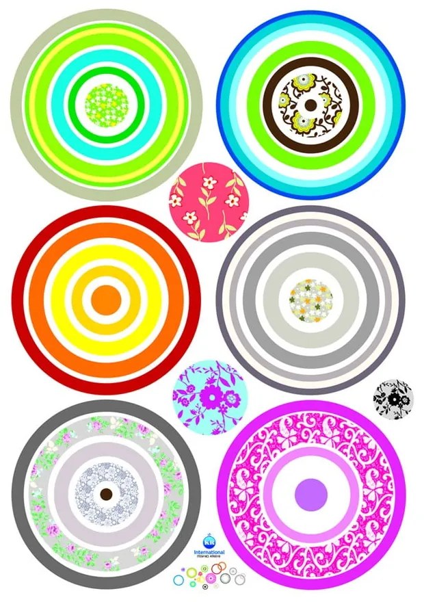 Set autocolante Ambiance Colorful Bubbles