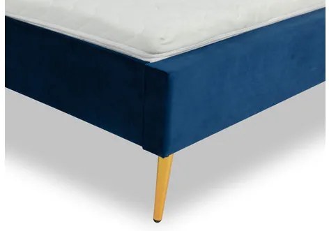 Pat matrimonial 140 cm Bleash New (Gri + auriu) (cu somieră). 1104103