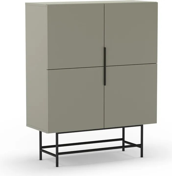 Dulap verde/gri 100x128 cm Eldia – Marckeric