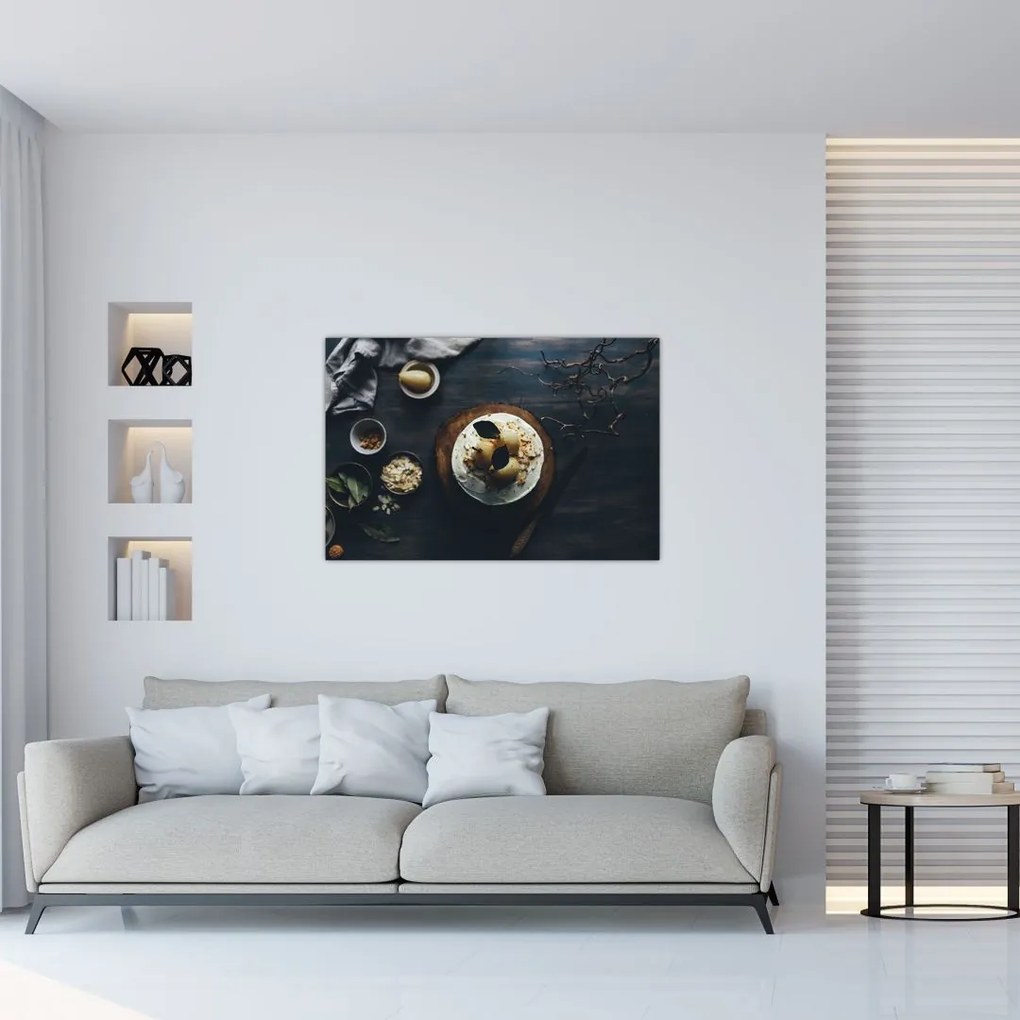 Tablou cu desert pe masă (90x60 cm)