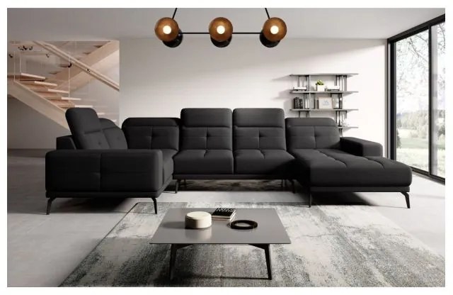 Colțar Neviro 350cm negru