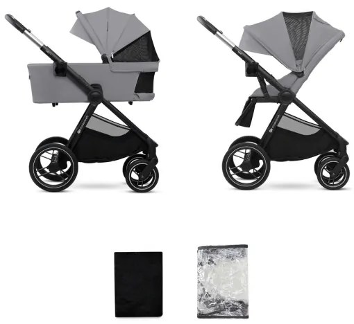 Cărucior de copii combinat 2 în 1 KINDERKRAFT NEA 2 Platinum grey