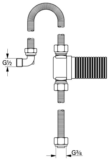 GROHE 28995000 - Set de racordare TALENTOFILL DN 20, crom lucios