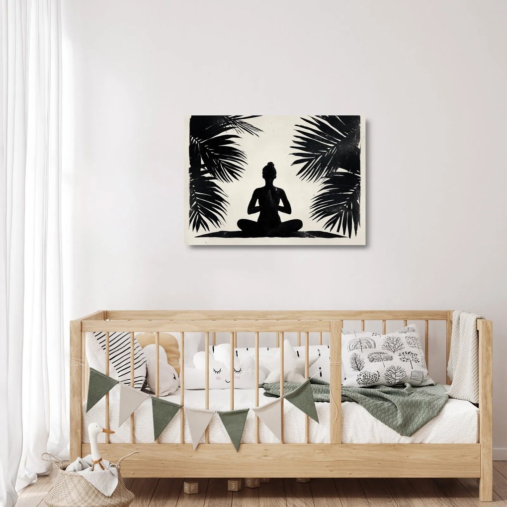 Tablou pe sticlă - Yoga (70x50 cm)