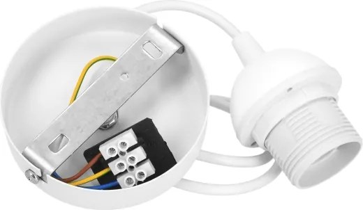 BRILAGI - Cablu de alimentare PARTY 1xE27/60W/230V, diametru 10 cm, alb