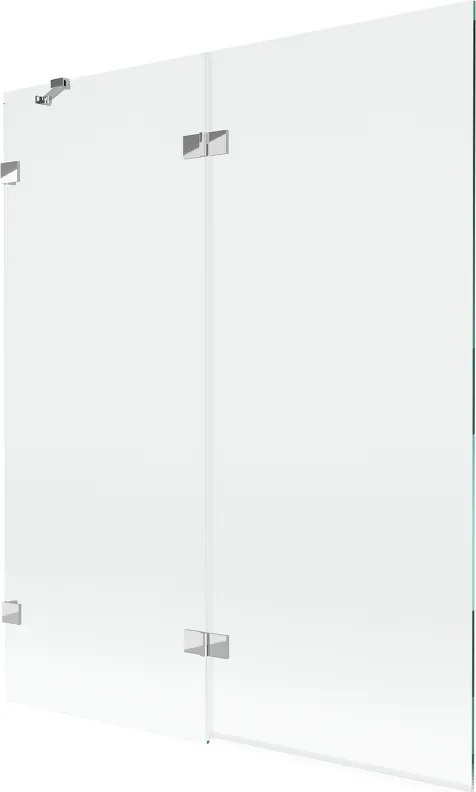 Mexen Lunar paravan de cadă cu 2 uși batante stânga 140 x 150 cm, transparent, crom - 897-140-100-01-00-L