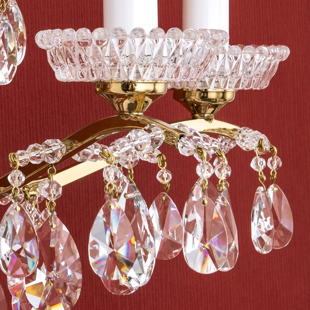 Aplica de perete de lux cristal Scholer Hirohito 3L 24K gold plated