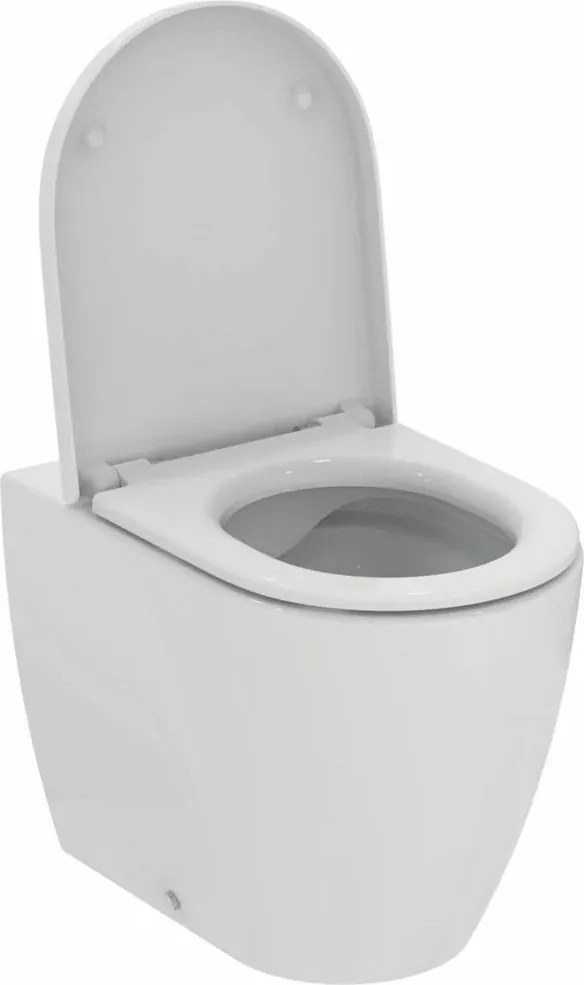 Set vas WC pe pardoseala Ideal Standard Ellisse rimless cu capac softclose alb